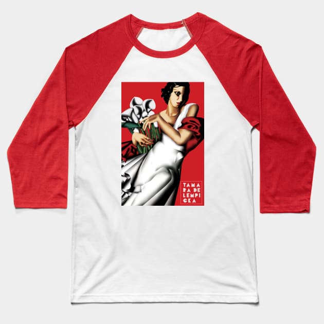 Tamara de Lempicka, portrait, Ira P Baseball T-Shirt by ZCardula